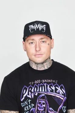 BROKEN PROMISES Graveyard Snapback Black