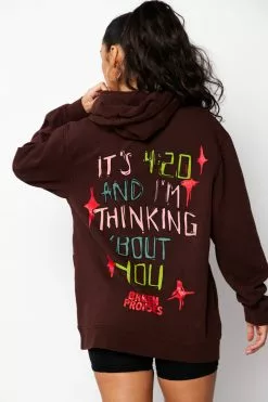 CASH Thinking Bout You Hoodie Chocolate Hoodies