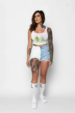 BROKEN PROMISES Grow With Love Crop Tank