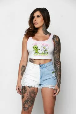 BROKEN PROMISES Grow With Love Crop Tank