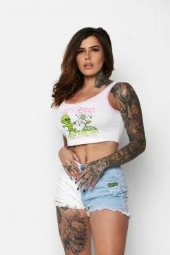 BROKEN PROMISES Grow With Love Crop Tank