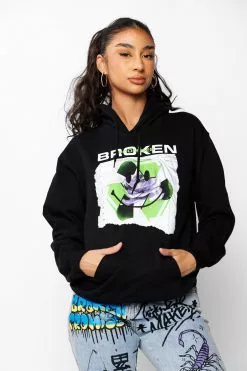 BROKEN PROMISES Hoodies Recycle Hoodie Black