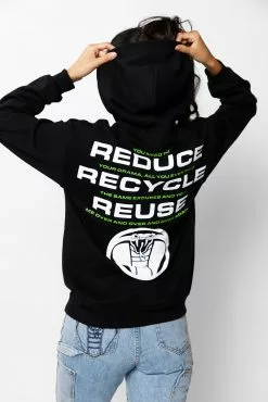 BROKEN PROMISES Hoodies Recycle Hoodie Black