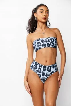 BROKEN PROMISES Sets Reaper Guide High Waisted Bikini Bottom Blue