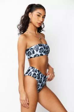 BROKEN PROMISES Sets Reaper Guide High Waisted Bikini Bottom Blue