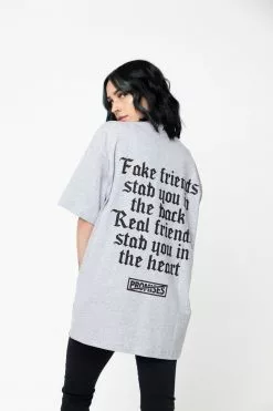 CASH We Ain't Homies Pocket Tee Heather Grey