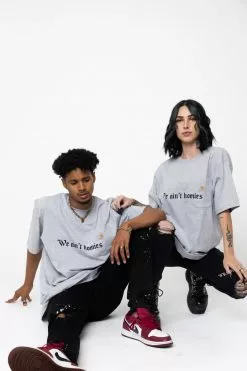 CASH We Ain't Homies Pocket Tee Heather Grey