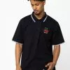 BROKEN PROMISES Stress Me S/S Polo Black Shirts