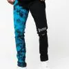 BROKEN PROMISES Slogan Split Dye Denim Blk/Blue