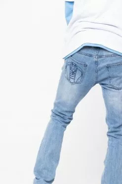 BROKEN PROMISES Now Or Never Printed Denim