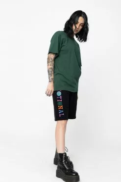 BROKEN PROMISES Emotional Fleece Shorts Black Bottoms