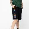 BROKEN PROMISES Emotional Fleece Shorts Black Bottoms