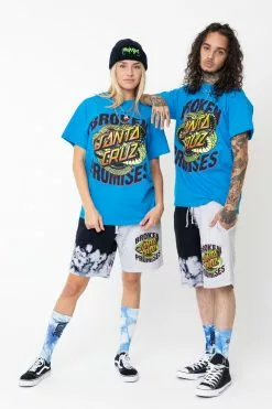 BROKEN PROMISES BP X SC Slither Tee Blue Shirts