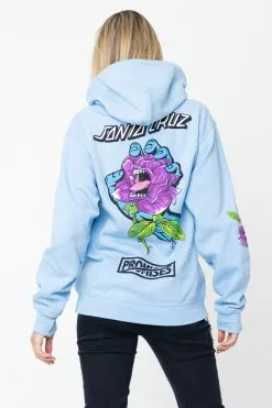 BROKEN PROMISES Hoodies BP X SC Screaming Thornless Hoodie Light Blue