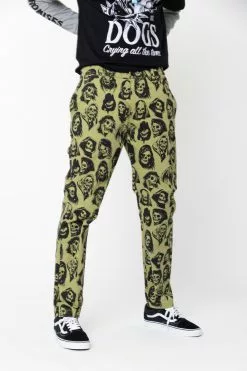 BROKEN PROMISES Reaper Guide Chino Pants Moss Green