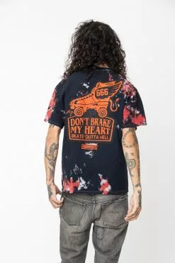 BROKEN PROMISES Don't Brake Tie Dye Tee Red/Blk Shirts