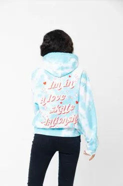 BROKEN PROMISES Love Skate Tie Dye Hoodie