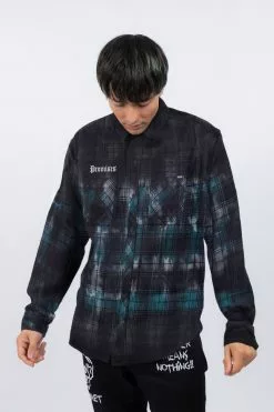 BROKEN PROMISES Slogan Bamboo Dye Flannel
