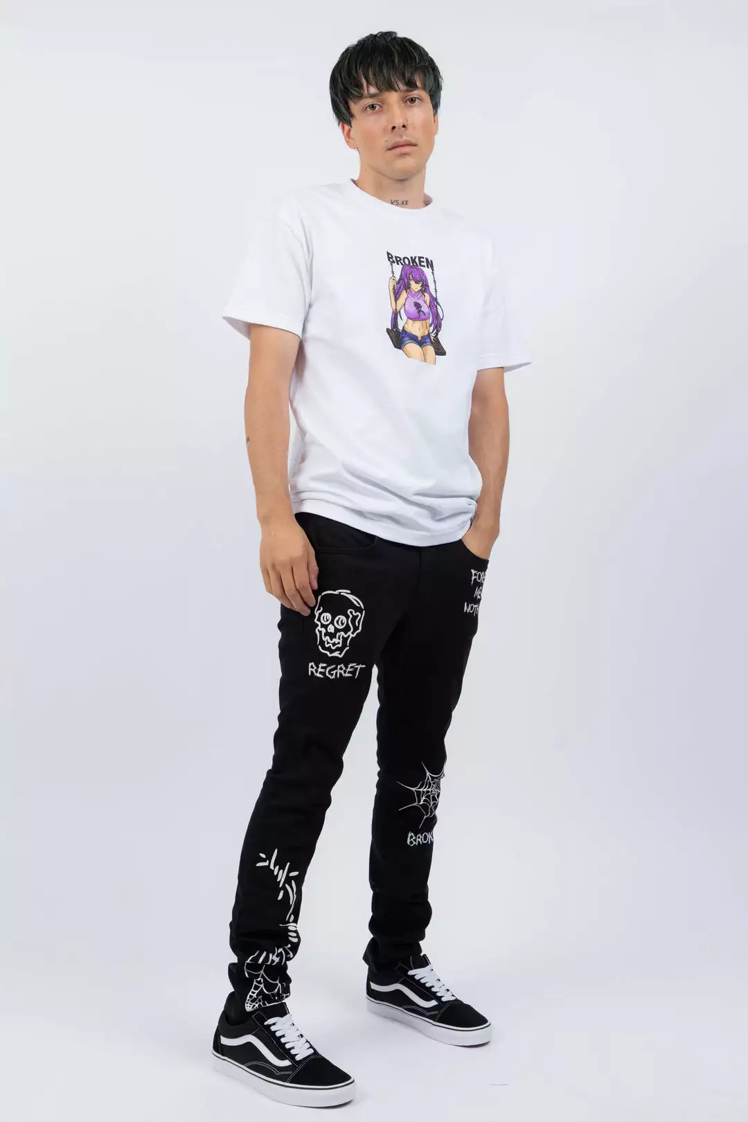 BROKEN PROMISES Broken Girl Tee White Shirts