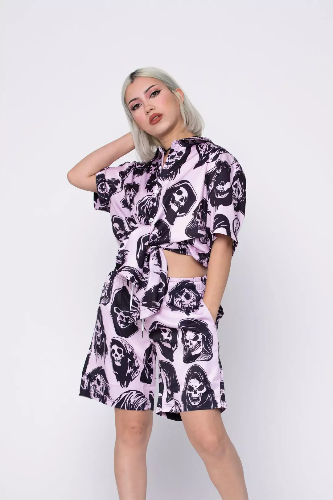 BROKEN PROMISES Bottoms Reaper Guide Shorts Pink