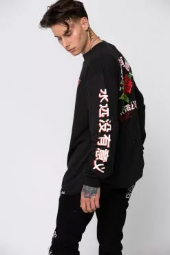 BROKEN PROMISES Forever Kanji L/S Black Shirts