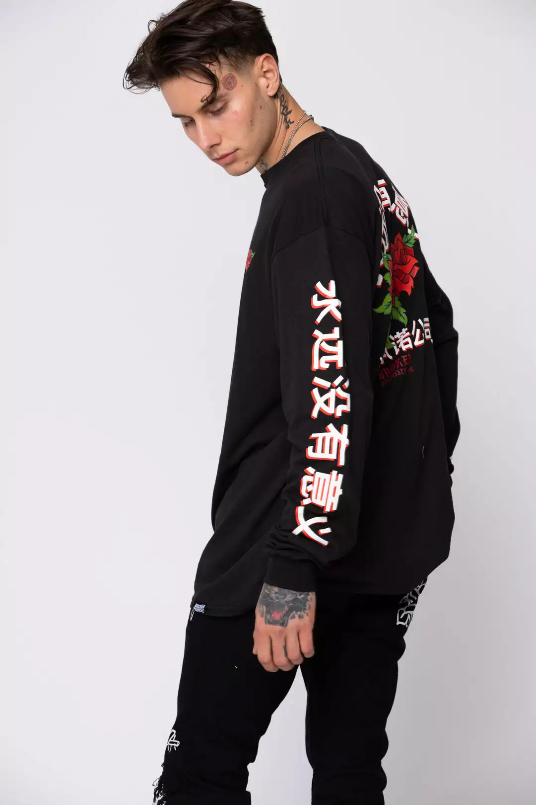 BROKEN PROMISES Forever Kanji L/S Black Shirts
