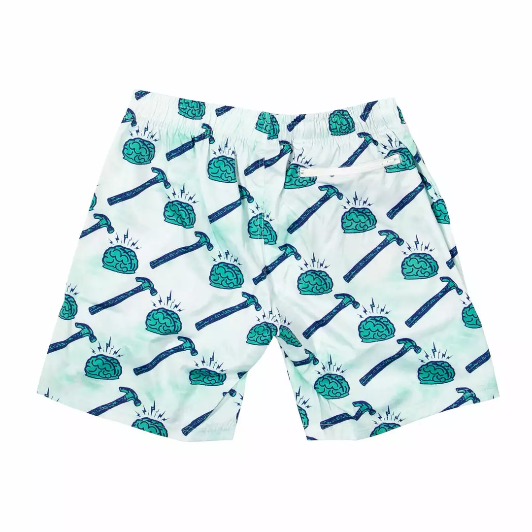 BROKEN PROMISES Brain Waves Shorts Green