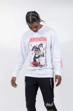 BROKEN PROMISES Shirts Drown My Sorrows L/S White