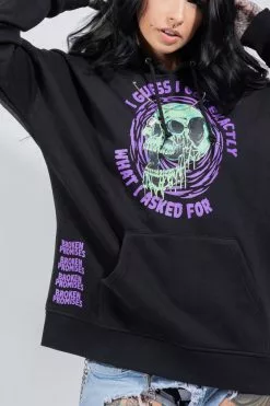 BROKEN PROMISES Jinxed Chain Hoodie Black