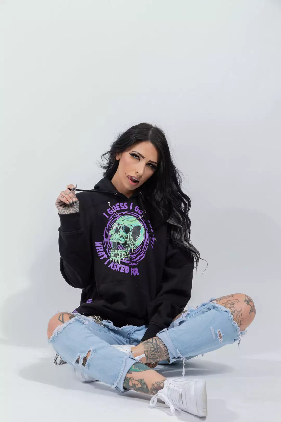 BROKEN PROMISES Jinxed Chain Hoodie Black