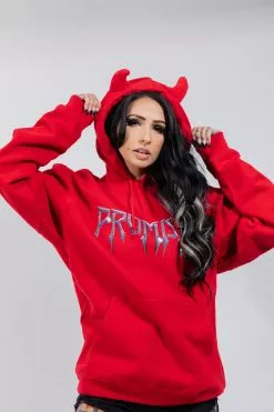 BROKEN PROMISES Headbang Horn Hoodie Red Horn Hoodies
