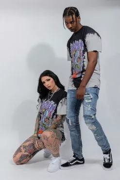 CASH Shirts Bad Chemistry V-Dye Tee Black/Grey