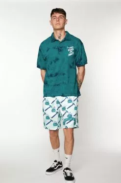 BROKEN PROMISES Brain Waves Shorts Green