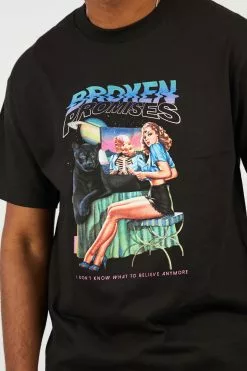 BROKEN PROMISES Skeptic Tee Black