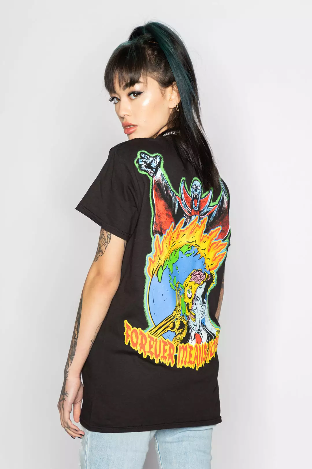 BROKEN PROMISES Never Forgive Tee Black