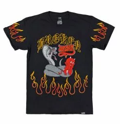 BROKEN PROMISES Shirts Cobra SST Black - BP X Hot Stuff