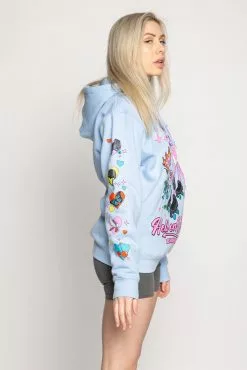 BROKEN PROMISES Hell On Wheels Hoodie Baby Blue