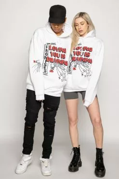 BROKEN PROMISES Hoodies Mosquito Hoodie White