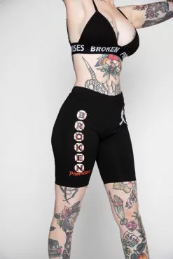 BROKEN PROMISES Bottoms Batter Up Bike Shorts