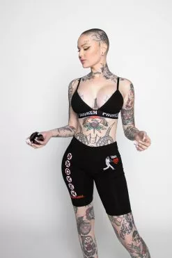 BROKEN PROMISES Bottoms Batter Up Bike Shorts