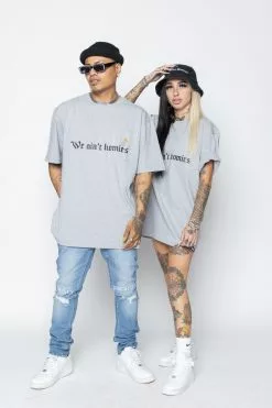 CASH We Ain't Homies Pocket Tee Heather Grey