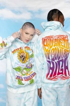 BROKEN PROMISES Contact High Tie Dye Hoodie - BPxYH Hoodies