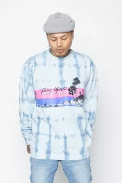 CASH Hoodies Feeling Maliblue Tie Dye Crew