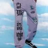 BROKEN PROMISES Bottoms Magical Mushrooms Sweatpants Purple - BPxYH