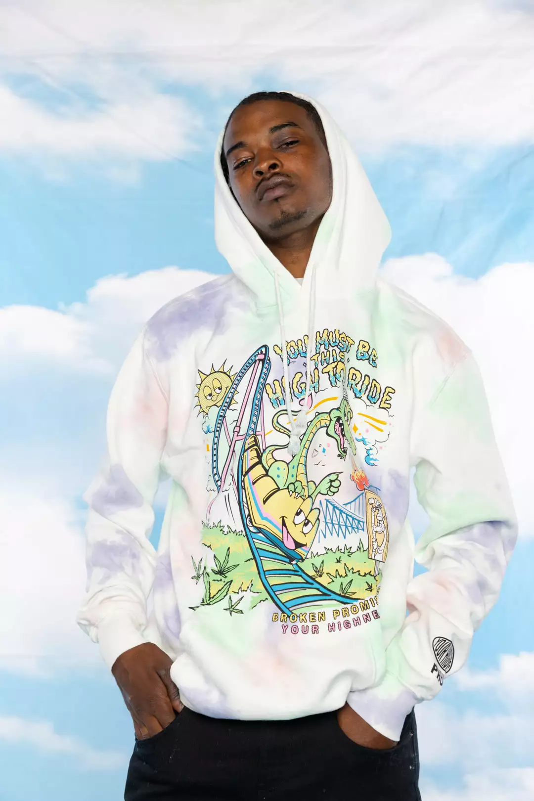BROKEN PROMISES High To Ride Tie Dye Hoodie - BPxYH