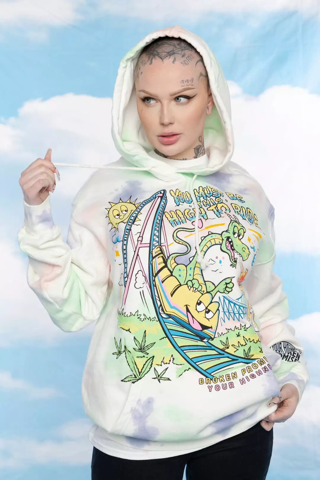 BROKEN PROMISES High To Ride Tie Dye Hoodie - BPxYH