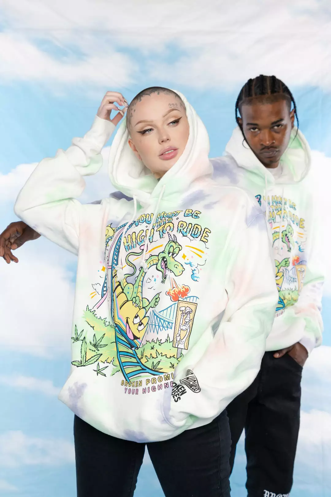 BROKEN PROMISES High To Ride Tie Dye Hoodie - BPxYH