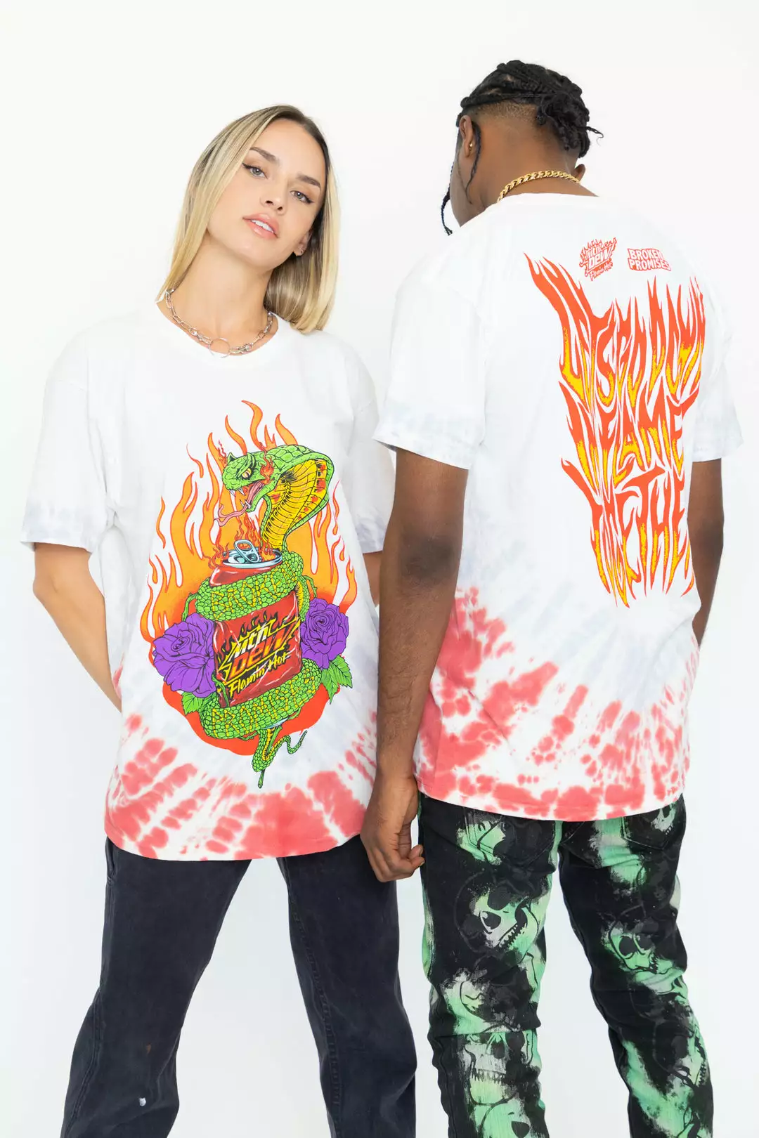 CASH BPxMTN DEW Down In Flames V-Dye Tee Shirts