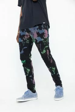 CASH Bottoms Graveyard Multi Tie-Dye Denim