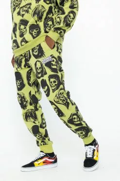 BROKEN PROMISES Reaper Guide Green Joggers Bottoms